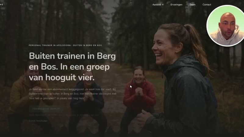 Uit les 13: de site van het fictieve voorbeeldmerk gaat live